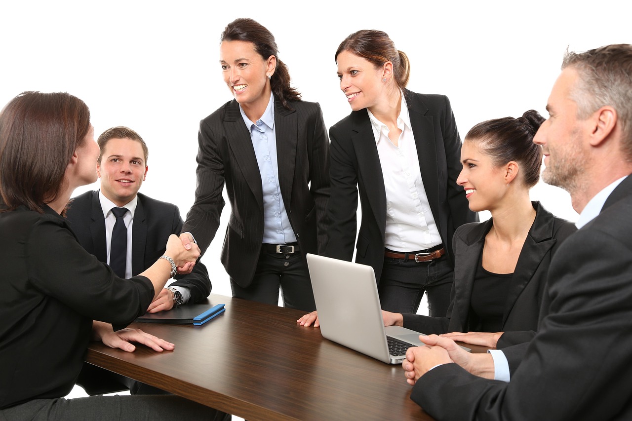 people — business — meeting — business meeting — coworkers — agreement — men — women — professionals — office — employees — s