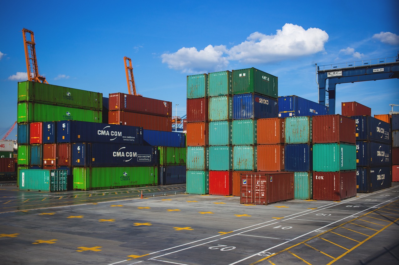 port — pier — cargo containers — crate — export — freight — import — shipping industry — industry — outdoors — shipping conta